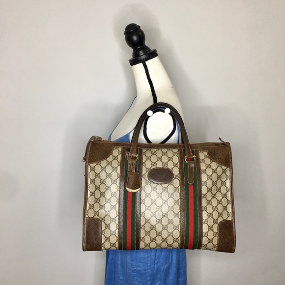 Authentic GUCCI vintage satchel bag - verified authentic by Poshmark! - Picture 2 of 16